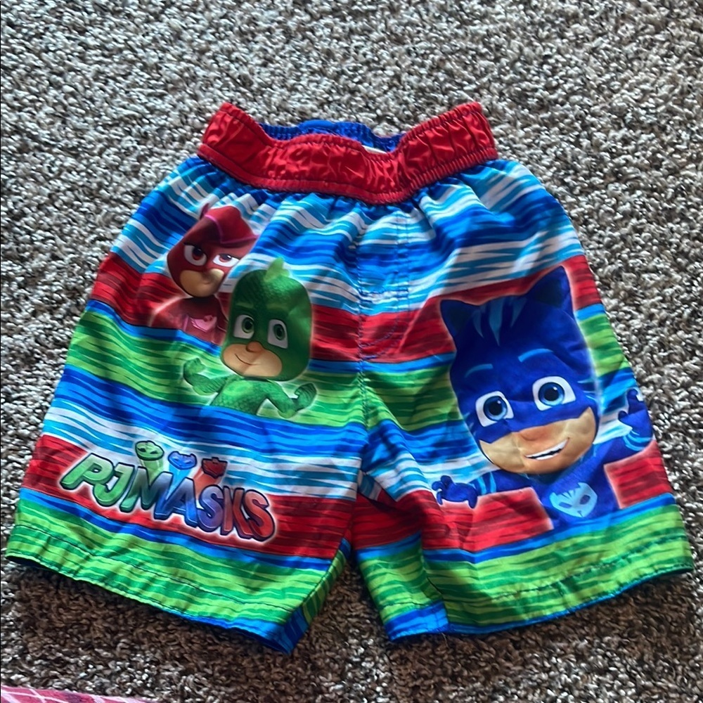 PJ Masks Kids Toddler Swim Trunks - Colorful Stripes